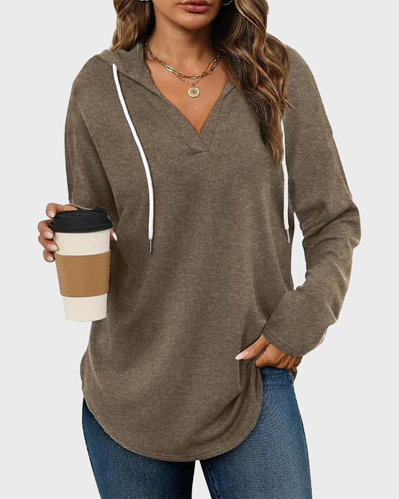 Women's Oversized Long Sleeve Loose Fit Casual Lightweight Pullover Hoodie Top