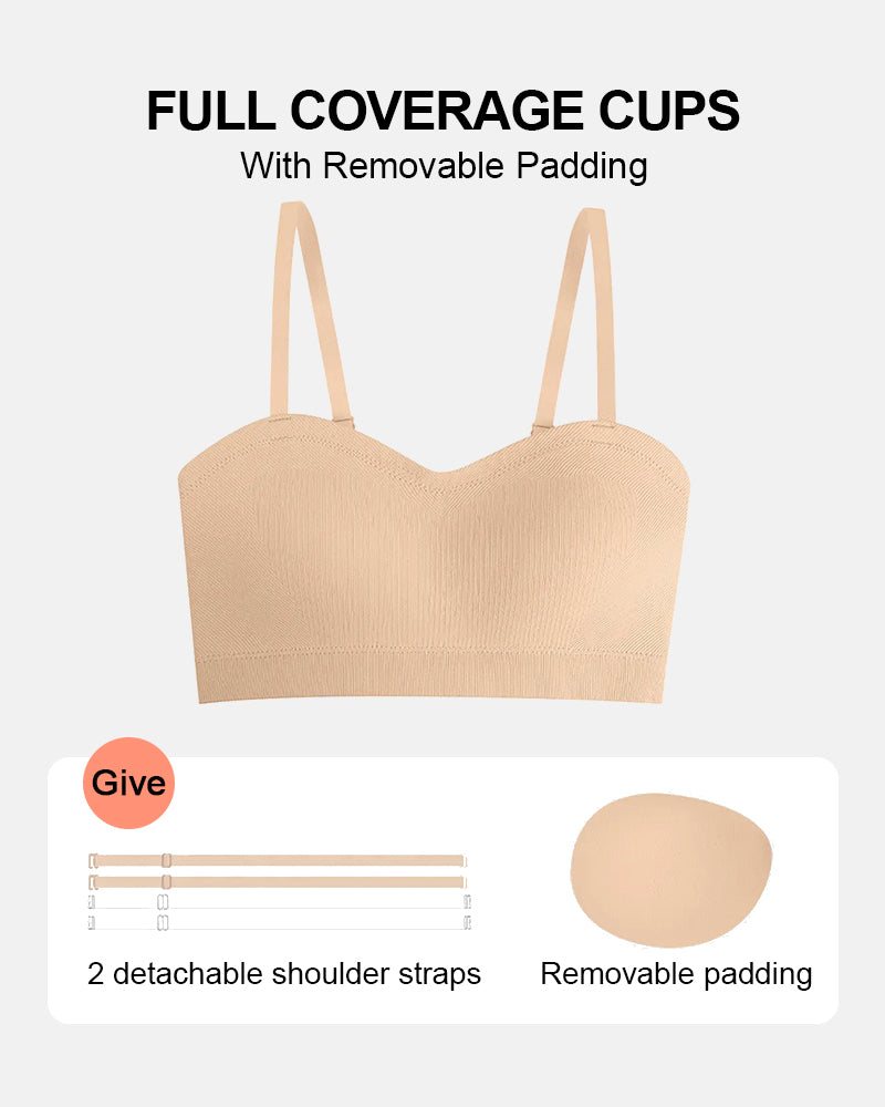 Stay Put Wireless Seamless Strapless Bandeau Bra