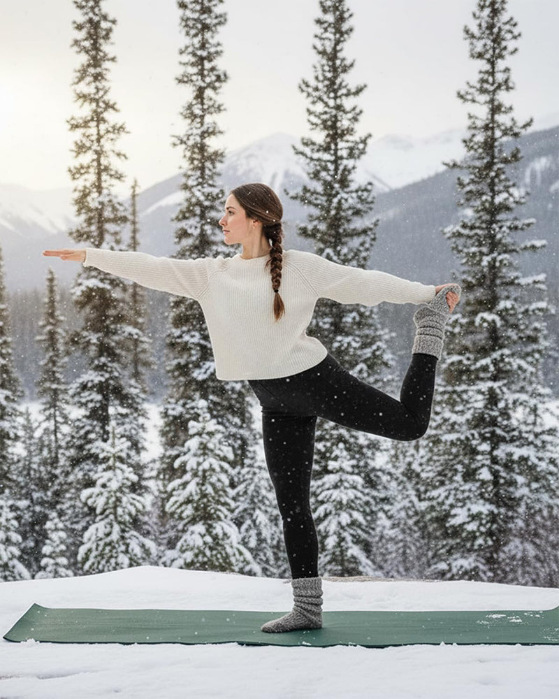 High-Waisted Fleece Leggings with Pockets