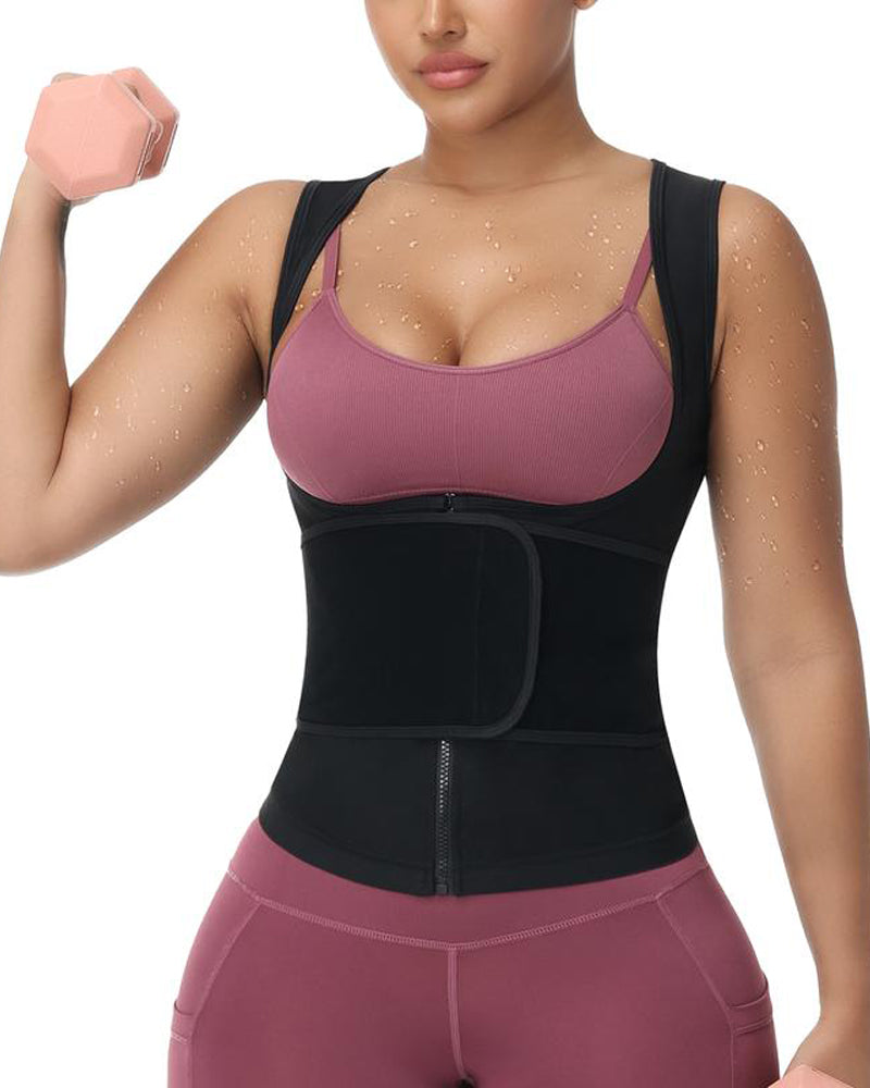 Adjustable Slimming Vest for Women - Tummy Control Sauna Suit