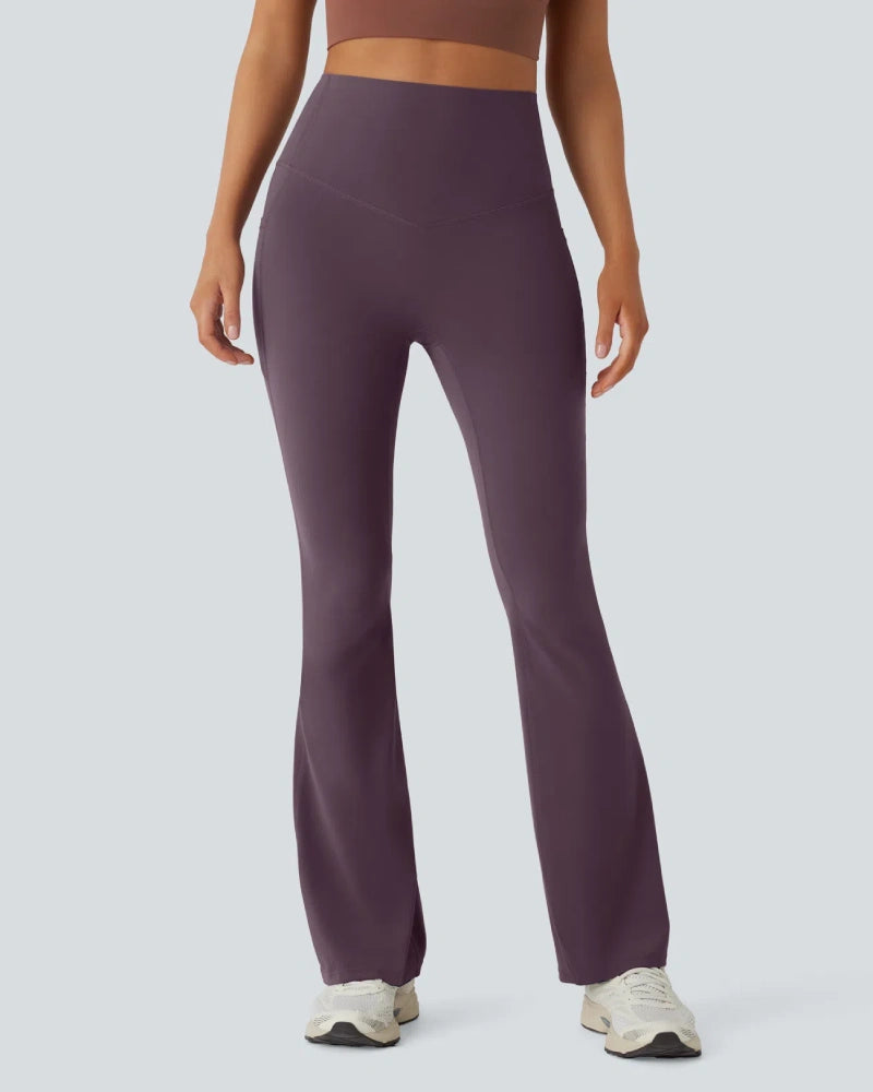 High Waisted Tummy Control Butt-Lifting Shaping Yoga Bootcut Leggings