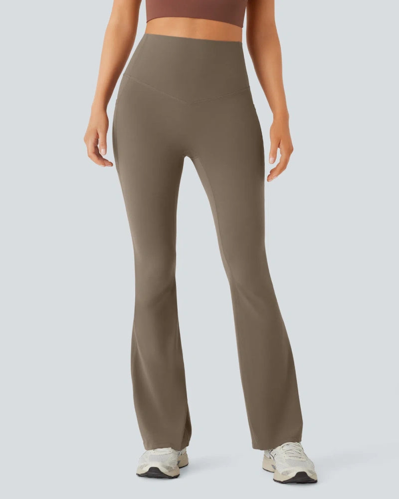 High Waisted Tummy Control Butt-Lifting Shaping Yoga Bootcut Leggings