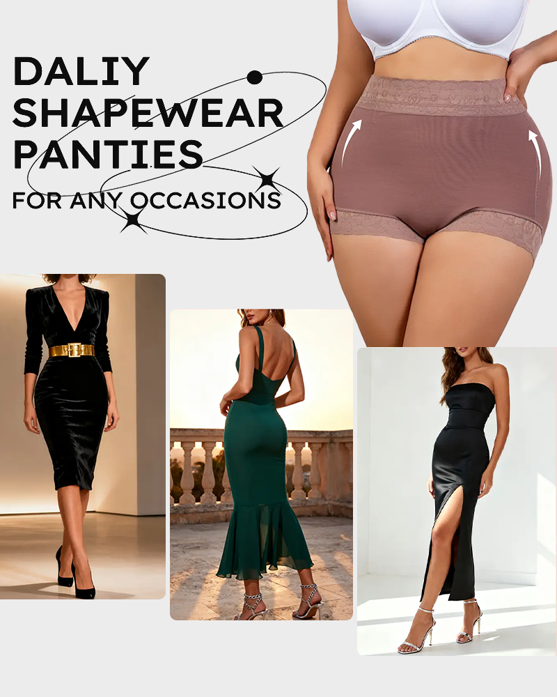 High Waist Shapewear Panty in Faja Colombianas Style with Anti-Slip Silicone Band