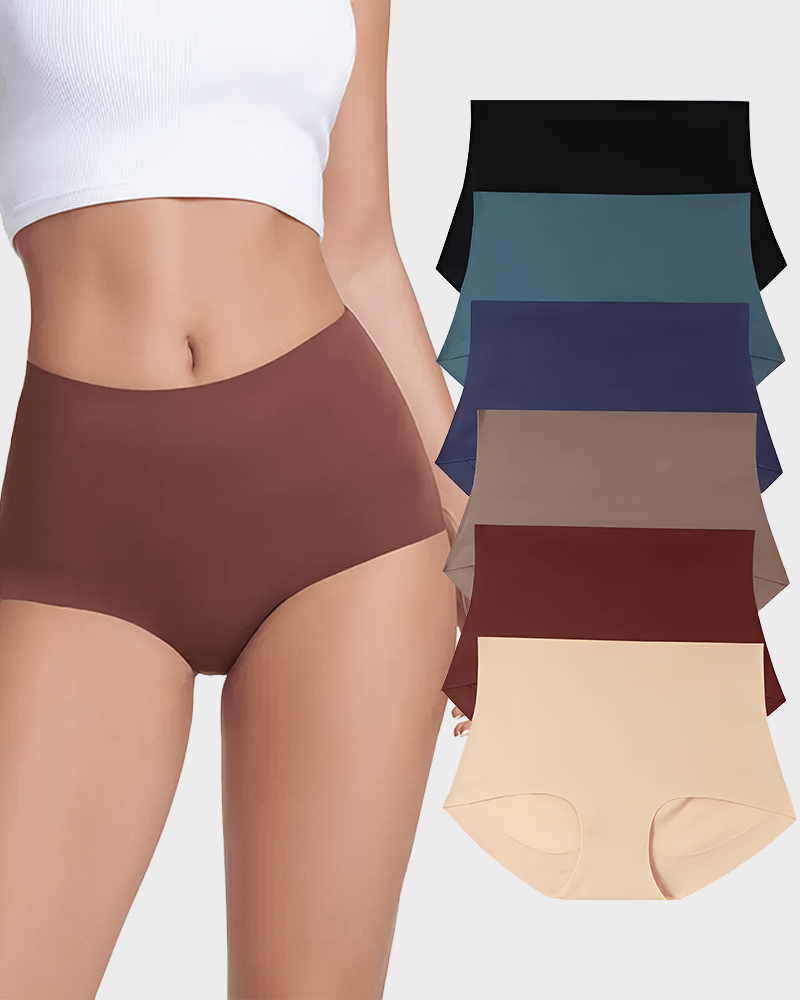 Women's High Waist Seamless Tummy Control Hip Lifting Shapewear Underwear 4/6 Pack
