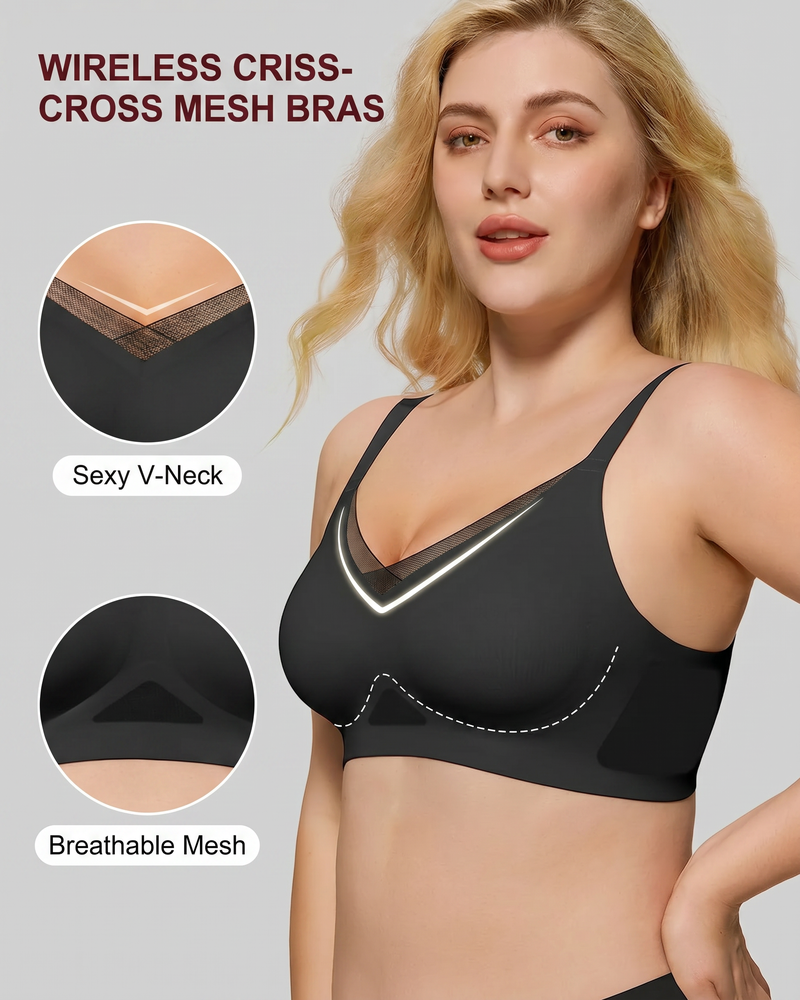 Seamless Wireless Full Coverage Push Up No Underwire Everyday Jelly Bra