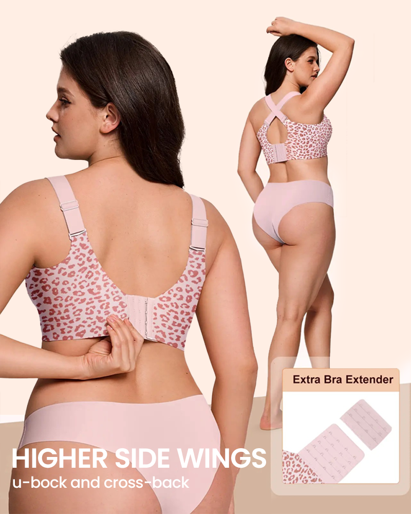 Leopard Jelly Wirefree Bra Full Coverage Padded No Underwire Everyday Bra