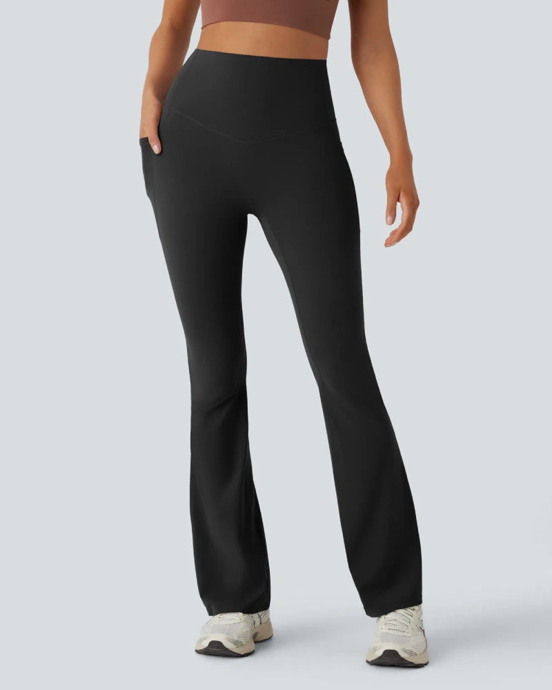 High Waisted Tummy Control Butt-Lifting Shaping Yoga Bootcut Leggings