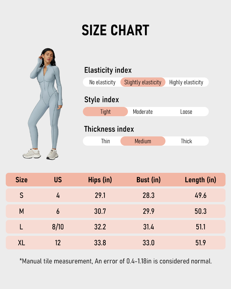 Women's Zipper Mock Neck Bodysuit High Stretch Fitted Sports Jumpsuit