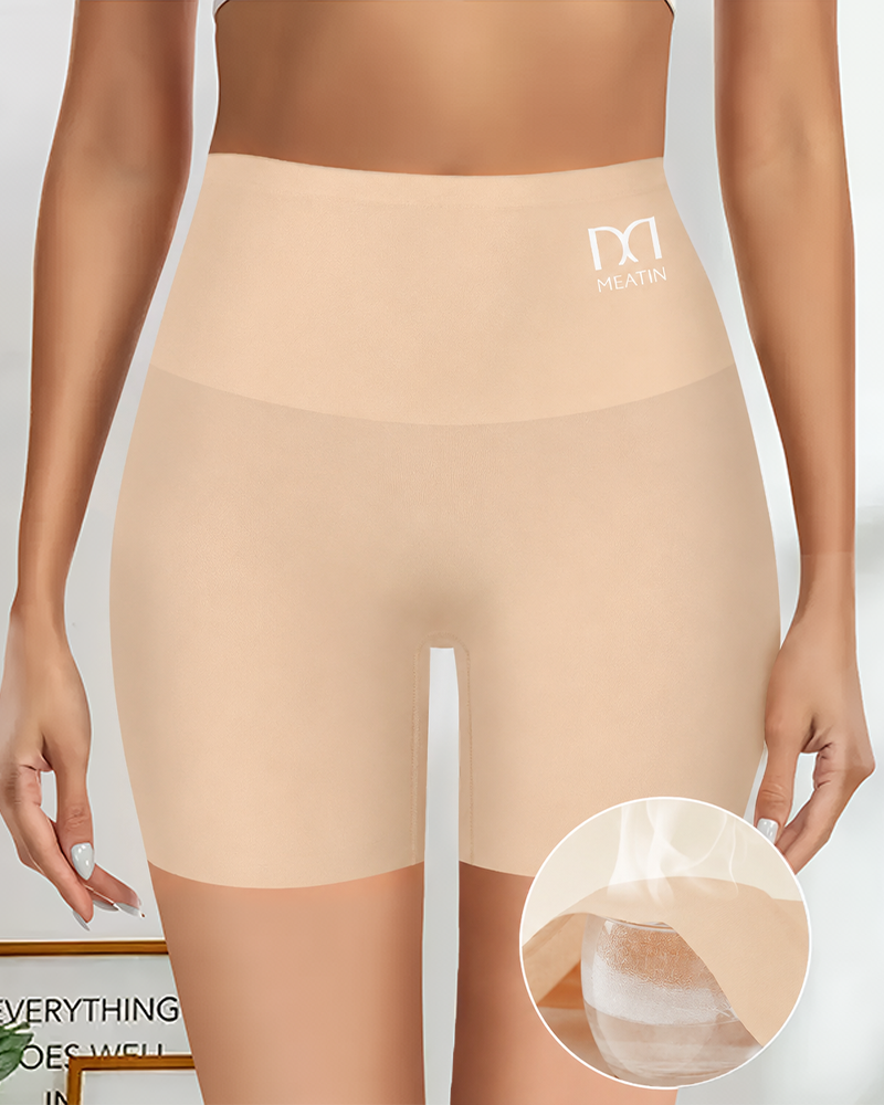 4PCS High Waist Shapewear Shorts for Women Solid Color Sculpting Panties