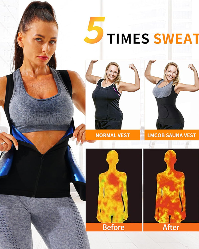Adjustable Slimming Vest for Women - Tummy Control Sauna Suit