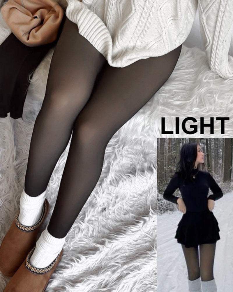 Translucent Fleece Lined Tights For All Skin Tone