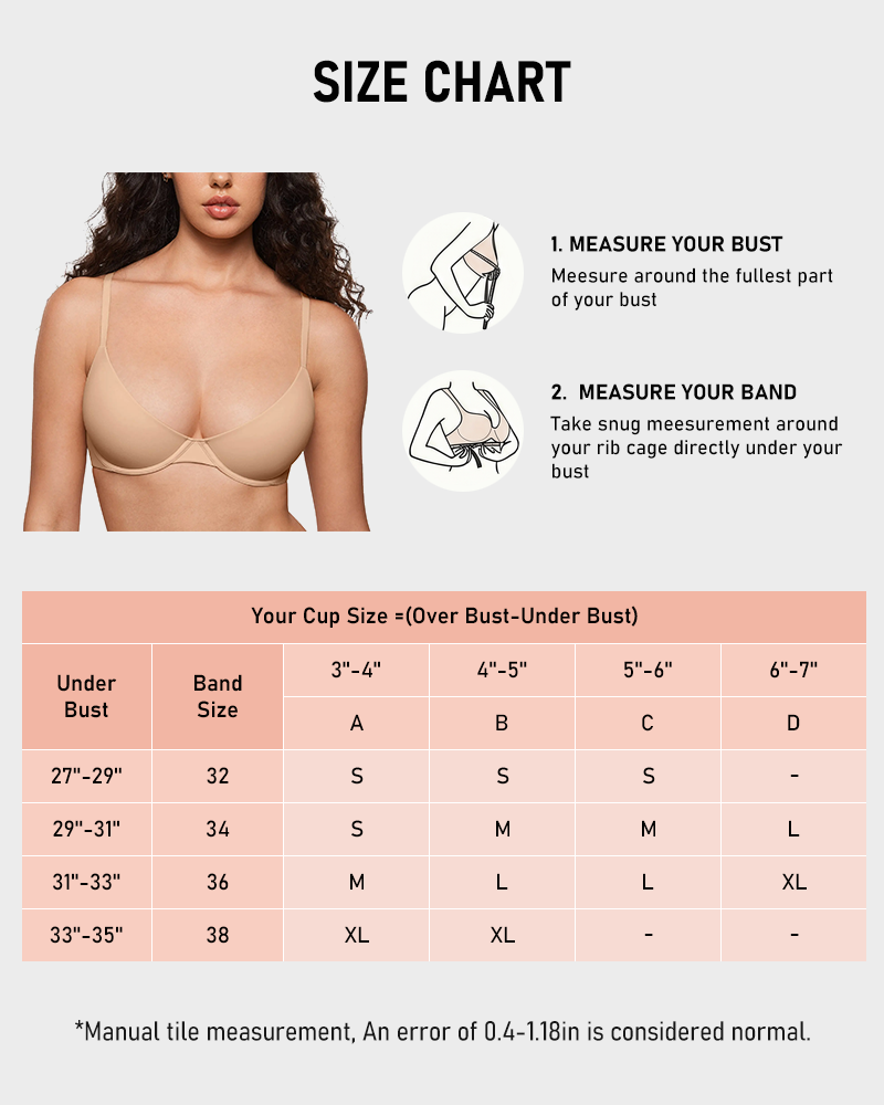 Women's Lightly Padded Underwire Soft Supportive Adjustable Straps Balconette Bra