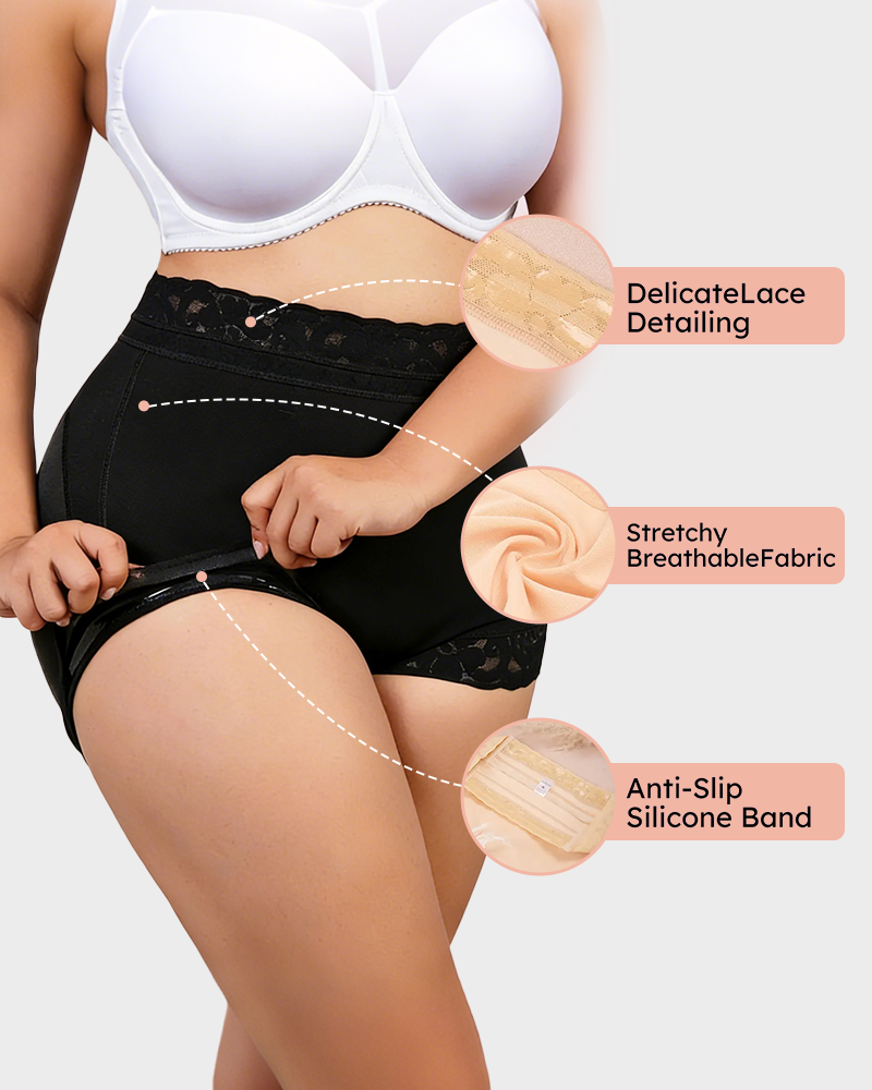 High Waist Shapewear Panty in Faja Colombianas Style with Anti-Slip Silicone Band