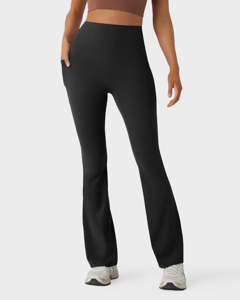 High Waisted Tummy Control Butt-Lifting Shaping Yoga Bootcut Leggings
