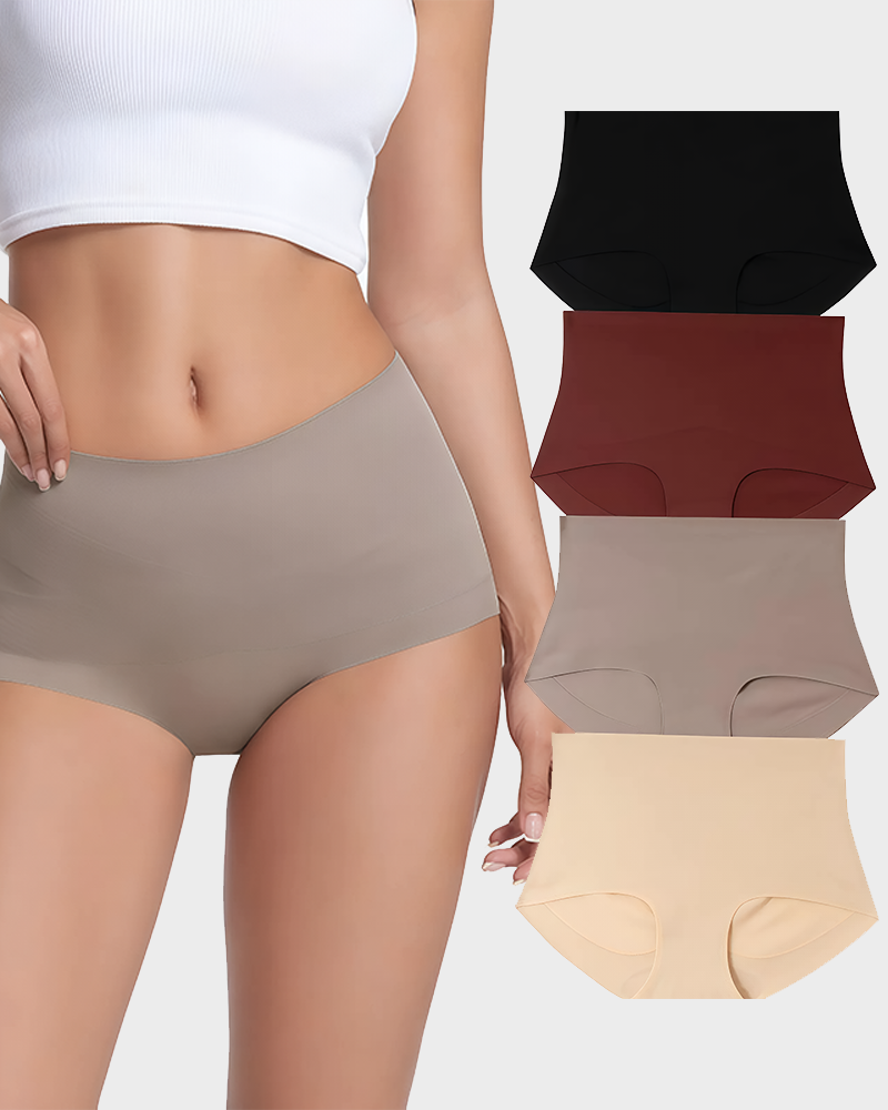 Women's High Waist Seamless Tummy Control Hip Lifting Shapewear Underwear 4/6 Pack