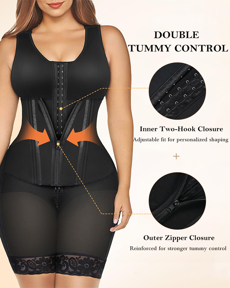 Overbust Colombian Faja Tummy Control Body Shaper Waist Snatched Girdle Shapewear