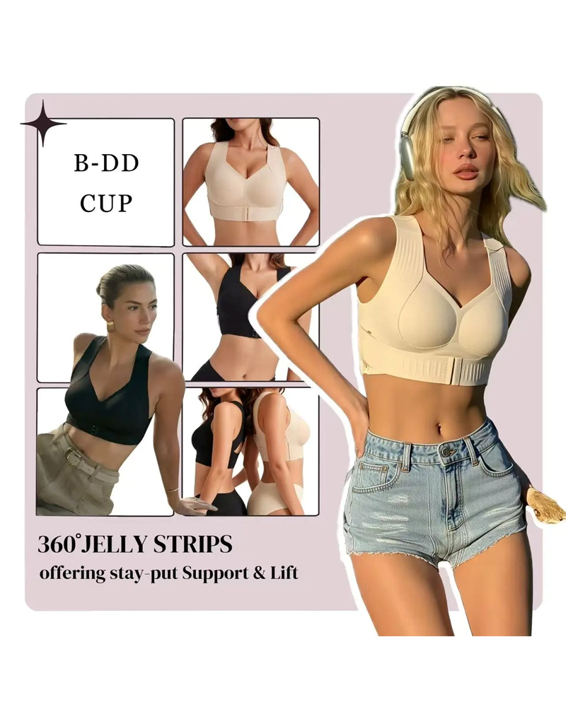 Posture Correction Bra Soft Breathable Non Removable Cups Yoga Sports Bra