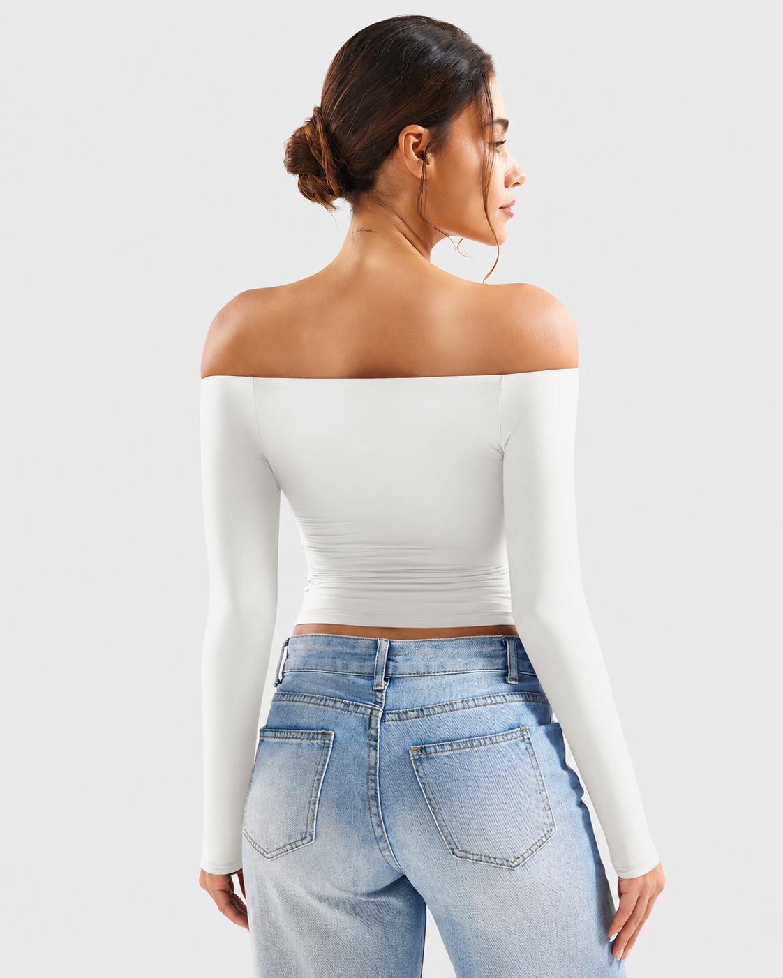 Buttery Soft Double Lined Off Shoulder Long Sleeve Y2K Going Out Top