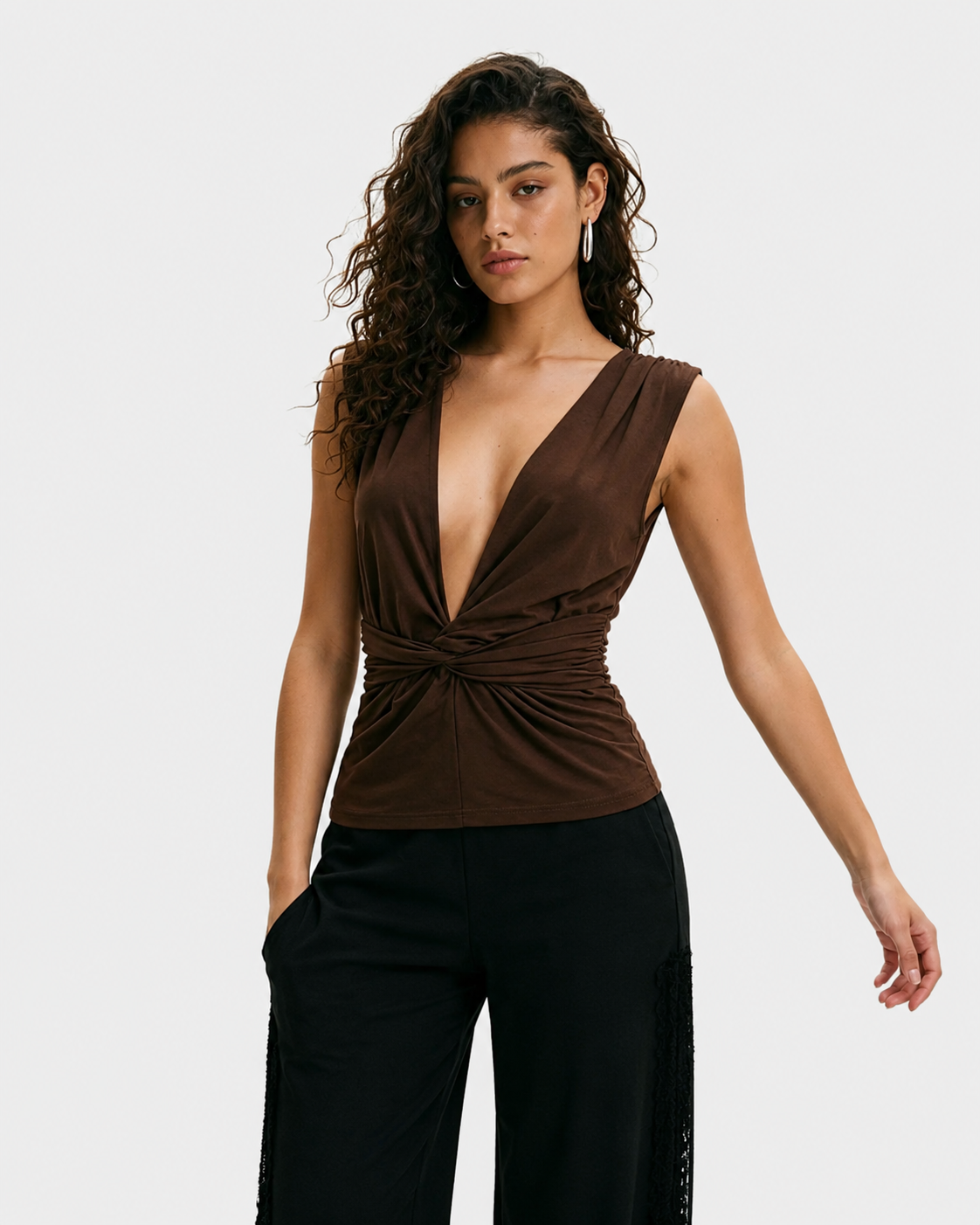 Women's V Neck Sleeveless Slim Fit Stylish Comfortable Camisole Top