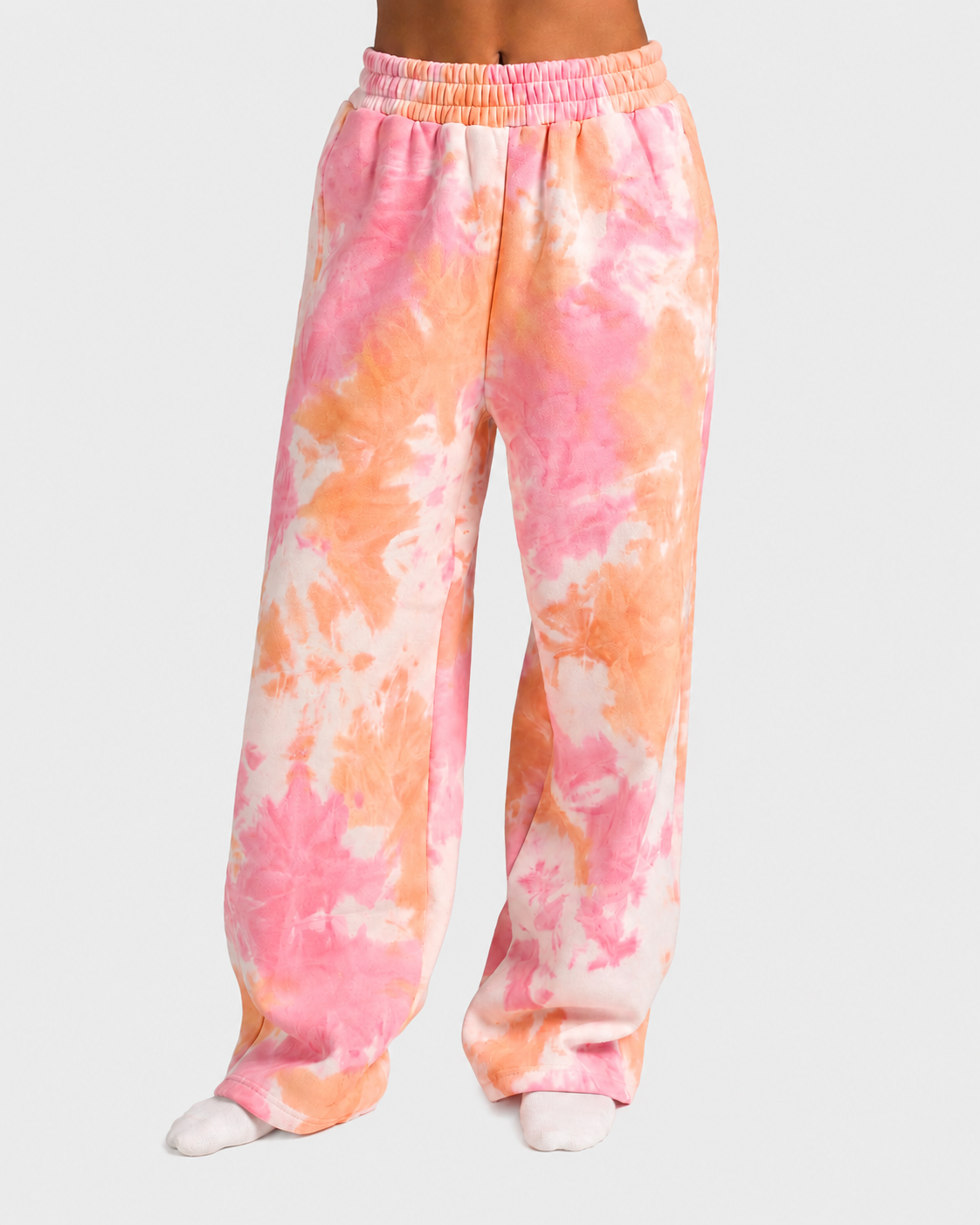 Minimalist Straight Leg Sweatpants High Waist Elastic Drawstring Pants
