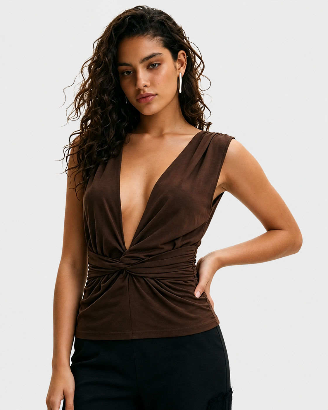Women's V Neck Sleeveless Slim Fit Stylish Comfortable Camisole Top