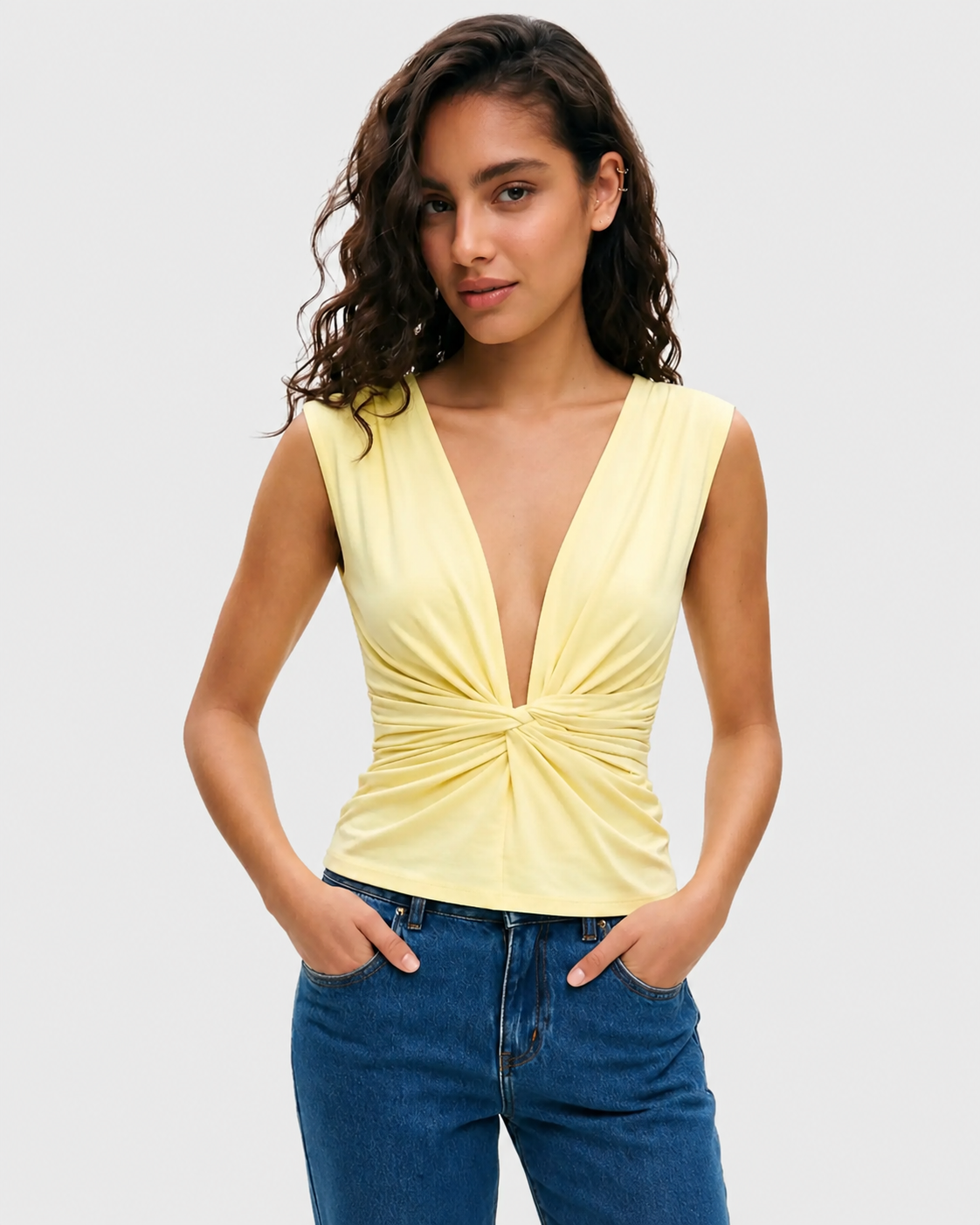 Women's V Neck Sleeveless Slim Fit Stylish Comfortable Camisole Top