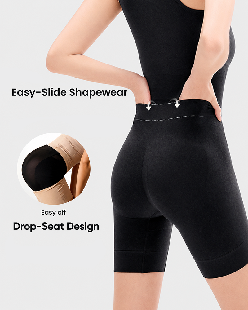 Open Back Tummy Control Butt Lifter Back Support Scrunch Postpartum Bodysuit