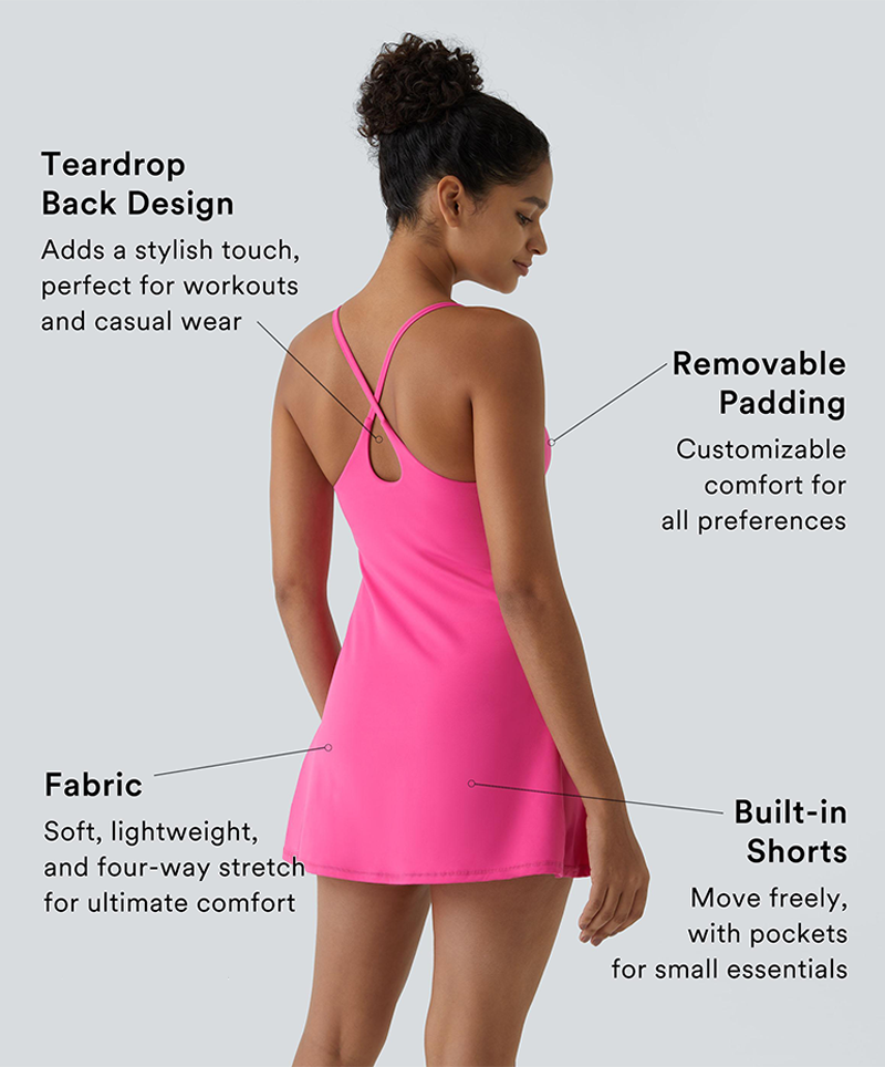 Plush Backless Active Dress Easy Peezy Dance Dress