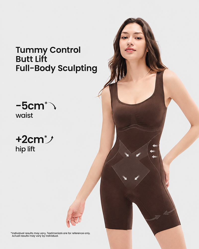 Open Back Tummy Control Butt Lifter Back Support Scrunch Postpartum Bodysuit