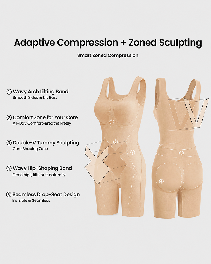 Open Back Tummy Control Butt Lifter Back Support Scrunch Postpartum Bodysuit