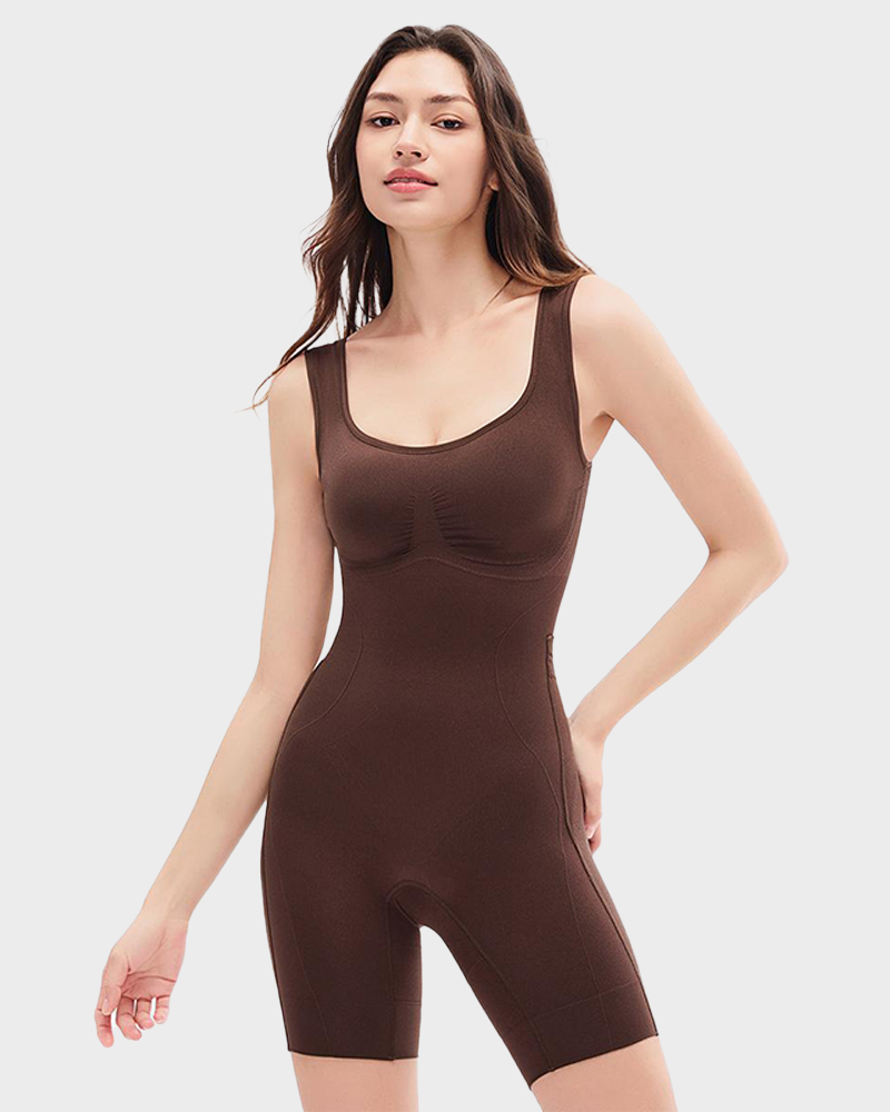 Open Back Tummy Control Butt Lifter Back Support Scrunch Postpartum Bodysuit