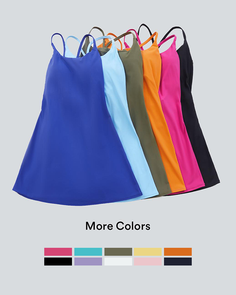 Plush Backless Active Dress Easy Peezy Dance Dress