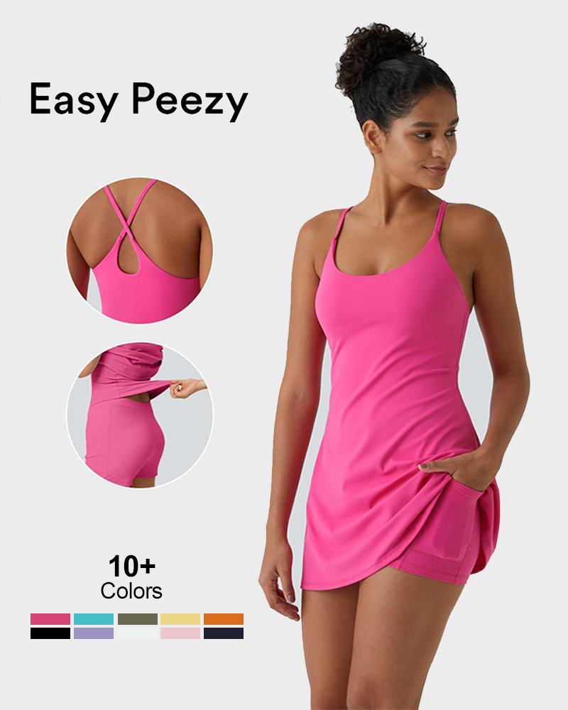 Plush Backless Active Dress Easy Peezy Dance Dress