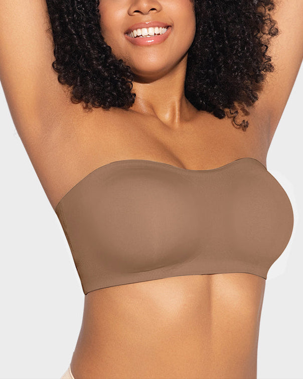 Non-Slip Crossover Side Hook Bandeau Bra