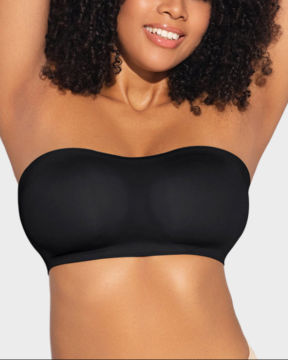 Non-Slip Crossover Side Hook Bandeau Bra
