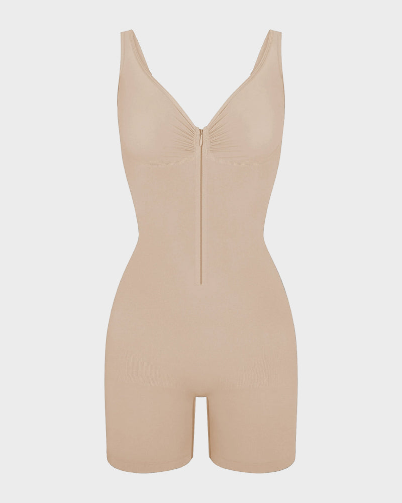 Tummy Control Bodysuits Zip-Up Ultra Stretch Shapewear