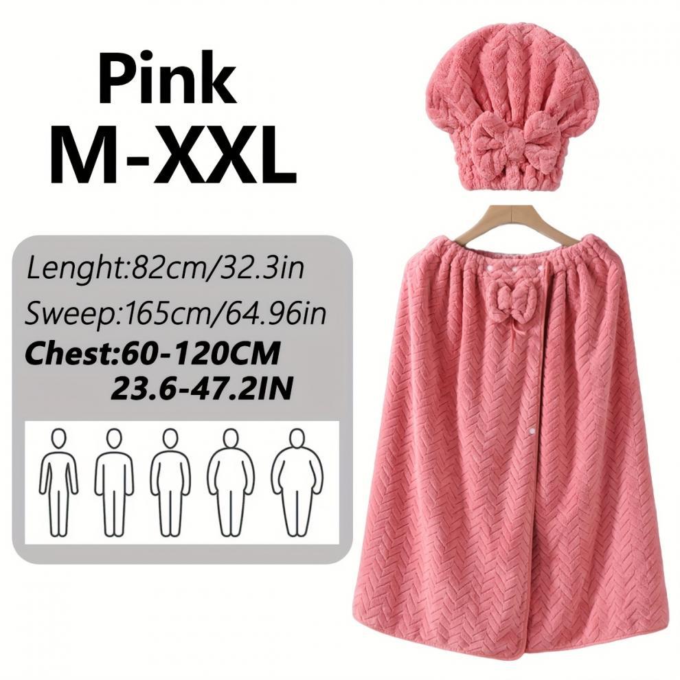 Women‘s Plus Size Bath Skirt & Shower Cap Set