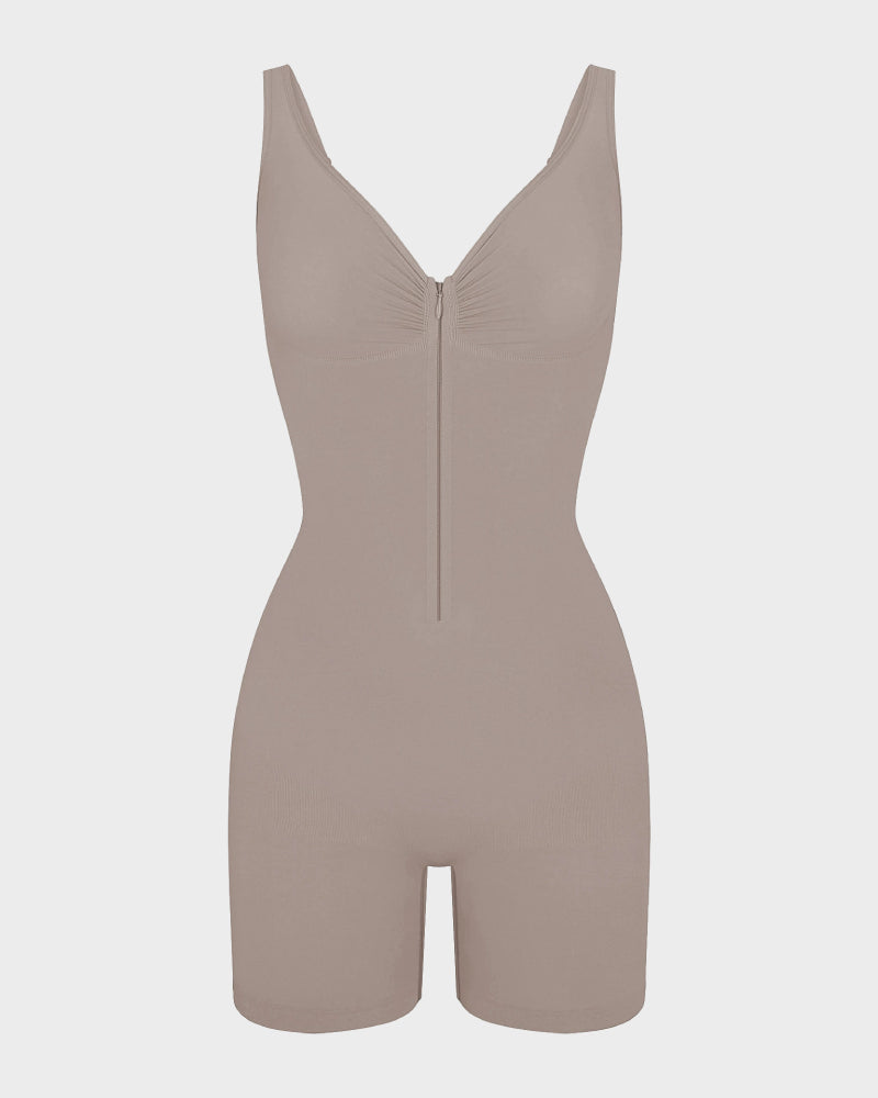 Tummy Control Bodysuits Zip-Up Ultra Stretch Shapewear