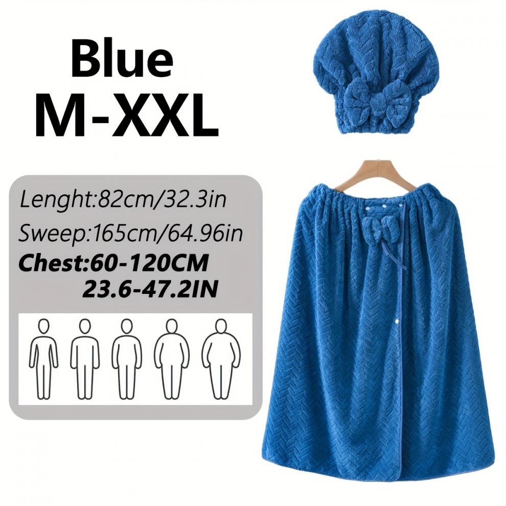 Women‘s Plus Size Bath Skirt & Shower Cap Set
