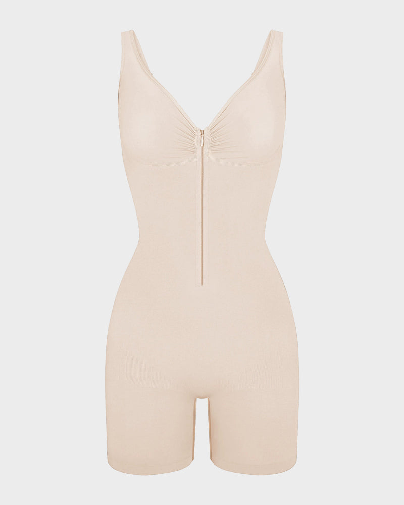 Tummy Control Bodysuits Zip-Up Ultra Stretch Shapewear