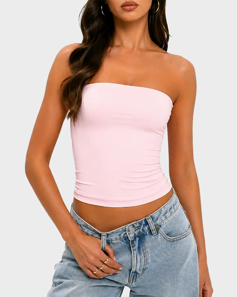 Women's Summer Going Out Double Lined Tube Top