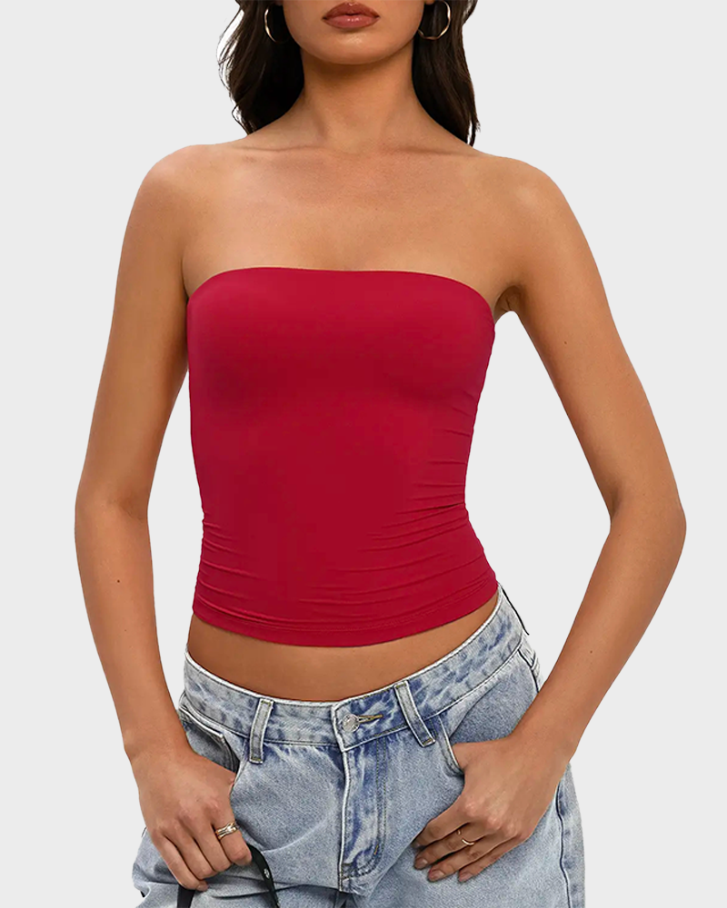 Women's Summer Going Out Double Lined Tube Top