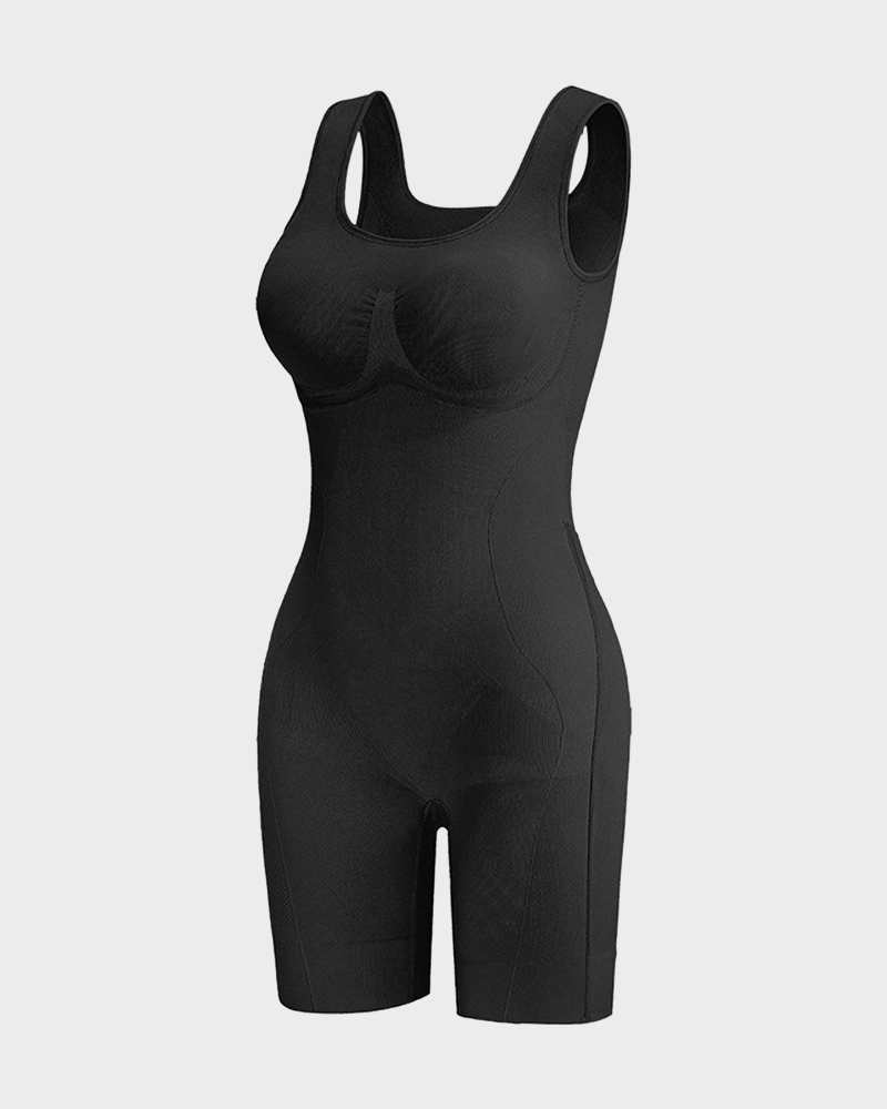 Open Back Tummy Control Butt Lifter Back Support Scrunch Postpartum Bodysuit