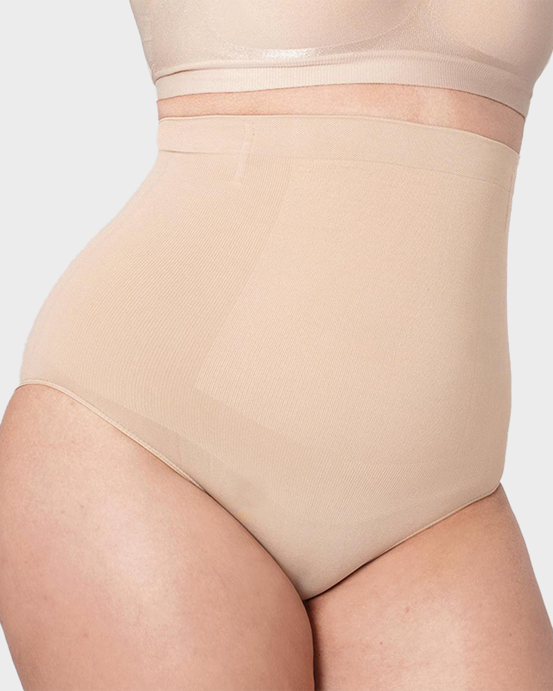 High Waisted Seamless Anti Slip Silicone Strip Compression Shapewear Panty