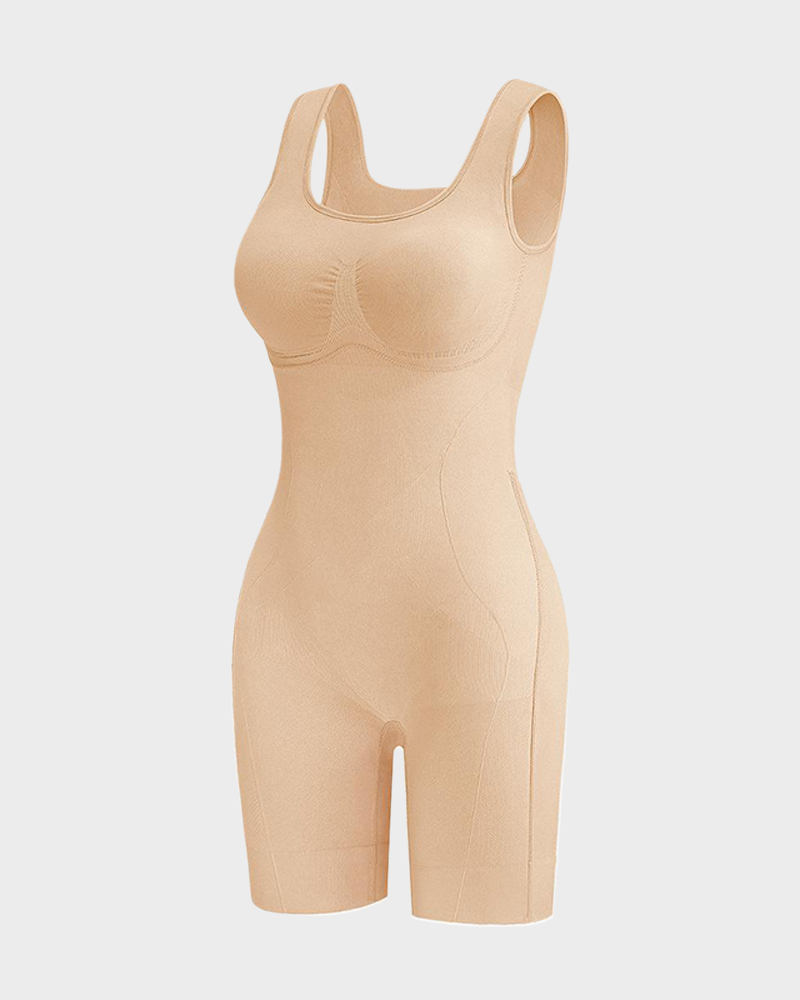 Open Back Tummy Control Butt Lifter Back Support Scrunch Postpartum Bodysuit