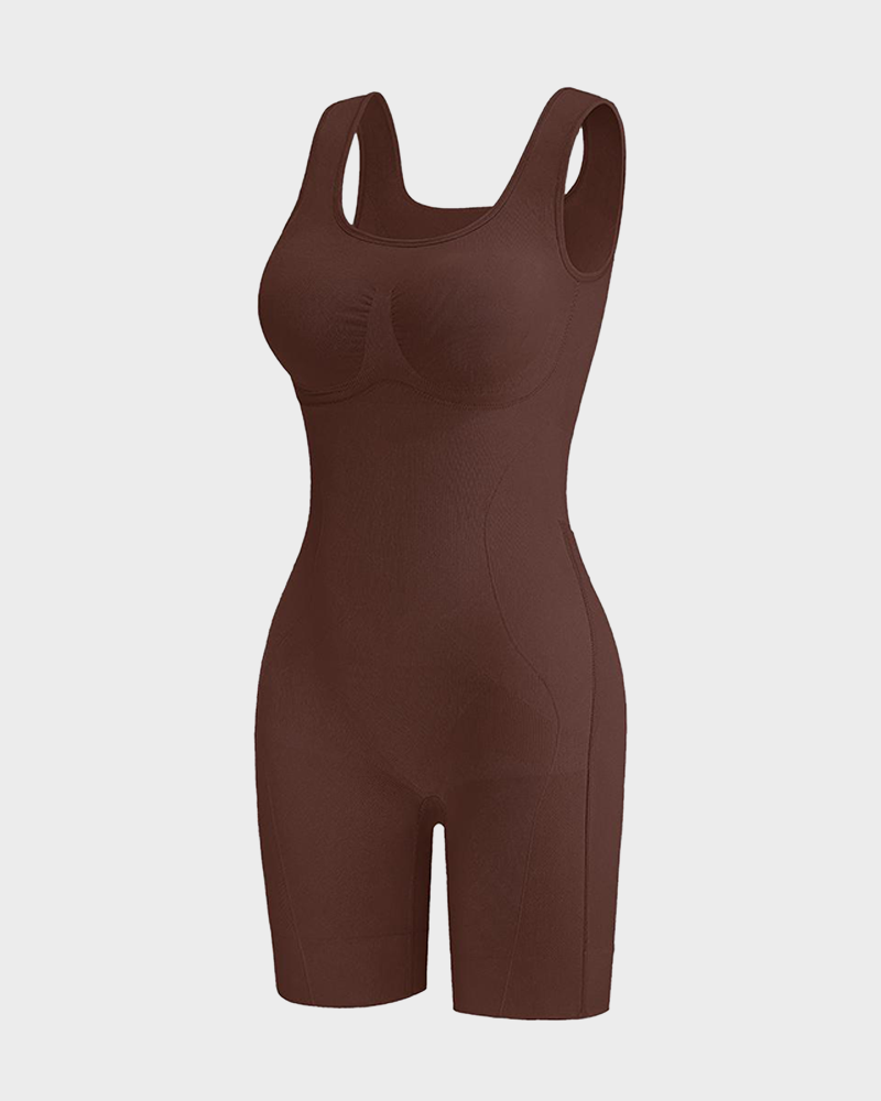 Open Back Tummy Control Butt Lifter Back Support Scrunch Postpartum Bodysuit