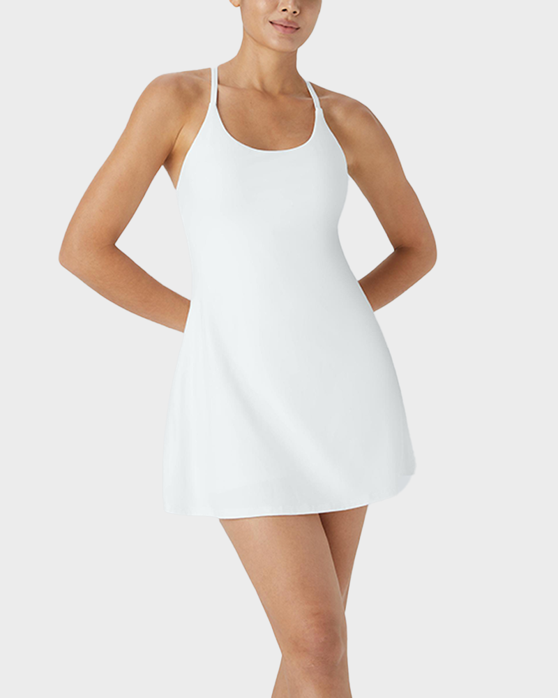 Plush Backless Active Dress Easy Peezy Dance Dress