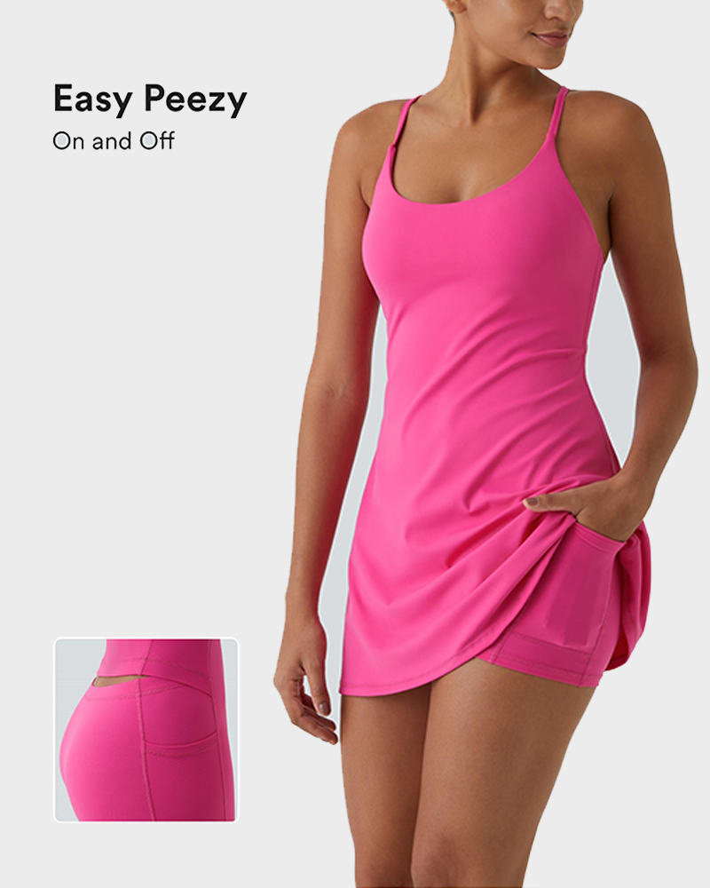 Plush Backless Active Dress Easy Peezy Dance Dress