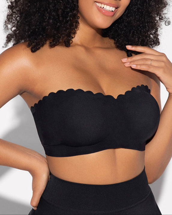 Strapless Front Closure Leopard Print Bra