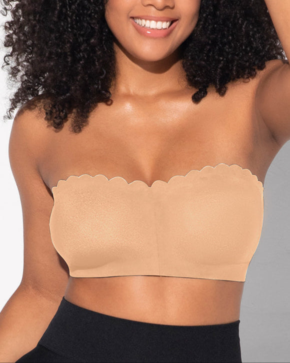 Strapless Front Closure Leopard Print Bra
